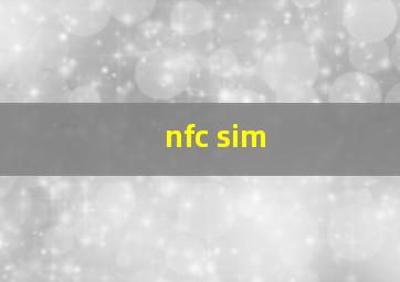 nfc sim